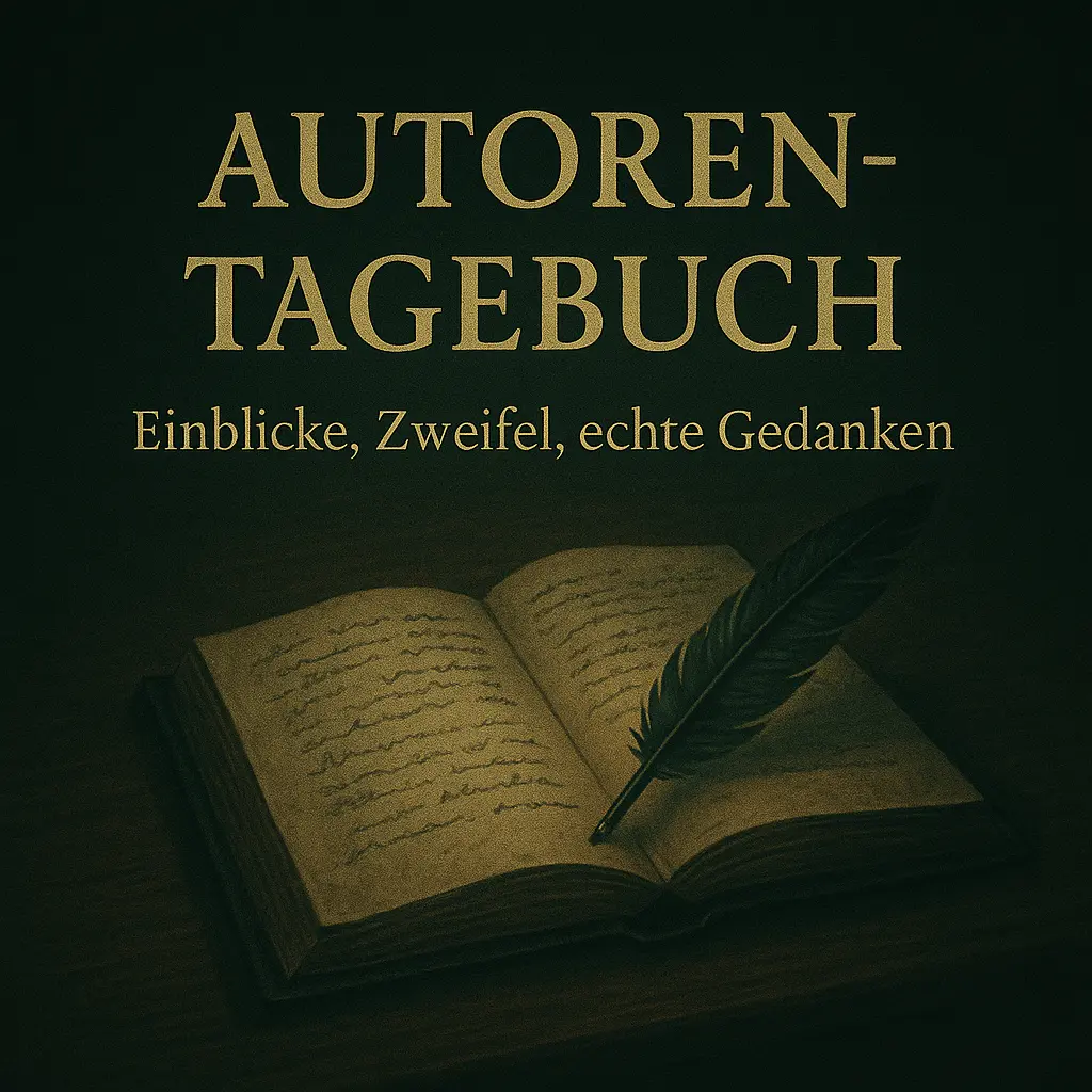 Offenes Buch mit Schreibfeder – Symbol für das Autorentagebuch von Tom Wahlfeld